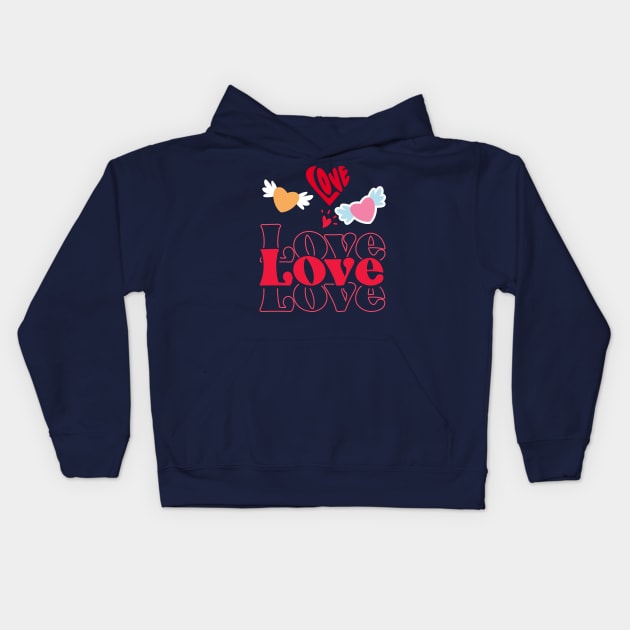 True Love Romantic Kids Hoodie by Charlie Dion